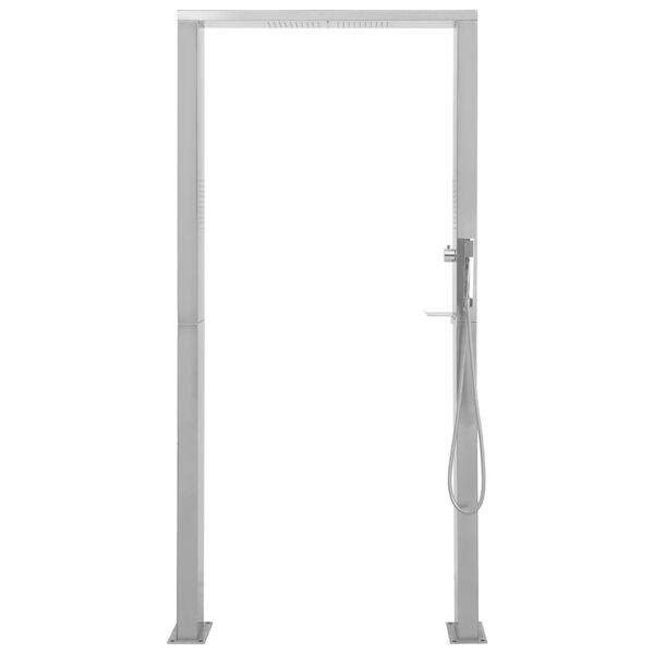 vidaXL Doccia da Giardino in Acciaio Inox a Doppio Getto