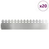 vidaXL Bordure per prato 20 pcs Argento 103 x 0,05 x 22 cm