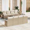 vidaXL Set Divano da Giardino 9 pcs Beige e Crema polyrattan