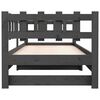 vidaXL Dormeuse Estraibile Grigia 2x(90x200) cm Legno Massello di Pino