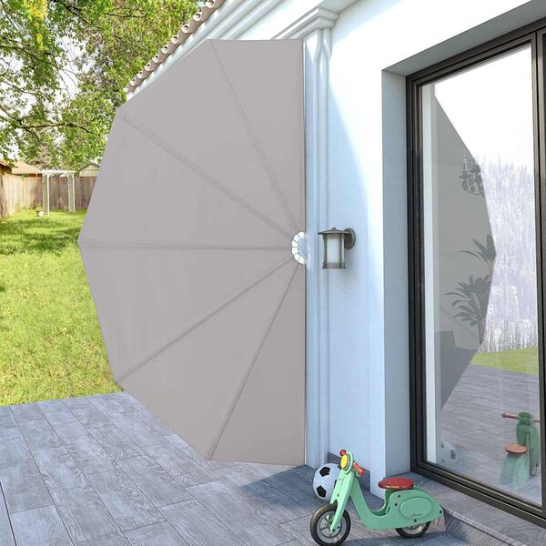 vidaXL Tenda Laterale per Terrazza Pieghevole Crema 200 cm