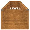 vidaXL Letto rialzato da giardino 482x50x36 cm in acciaio Corten