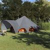 vidaXL Tenda Teepee per 9 Persone con tetto Grigio e arancione
