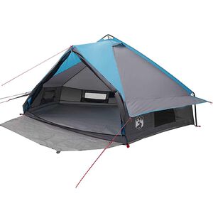 vidaXL Tenda Teepee per 8 Persone Blu e Grigio 490 x 410 x 210 cm