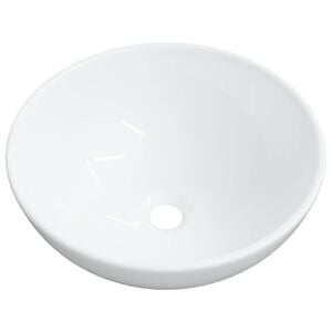 vidaXL Lavandino Bianco 28x28x10 cm Ceramica