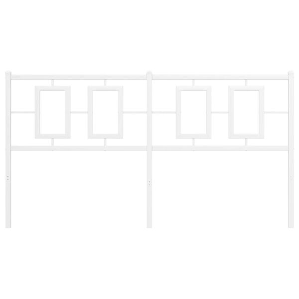 vidaXL Testiera in Metallo Bianco 160 cm