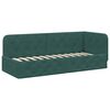 vidaXL Cornice del letto ad angolo Verde Scuro 80 x 200 cm Velluto