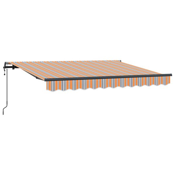 vidaXL Tenda Retrattile Multicolore 350 x 200 cm Tessuto