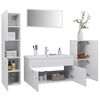 vidaXL Set Mobili da Bagno Bianco in Truciolato