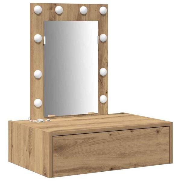 vidaXL Tavolo da Trucco Marrone 60 x 40 x 70 cm Legno multistrato