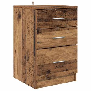 vidaXL Armadio da Notte con cassetto Legno vecchio 40 x 40 x 63 cm