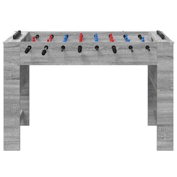 vidaXL Tavolo da Foosball Grigio Sonoma 125 x 60,5 x 80 cm