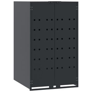 vidaXL Contenitore per Bidoni della Spazzatura Singolo Antracite 69x79x117 cm Acciaio