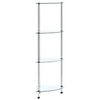 vidaXL Scaffale a 4 Livelli Trasparente 30x30x100cm in Vetro Temperato
