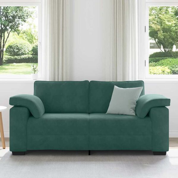 vidaXL Divano Divanetto Verde Scuro 140 cm in Velluto