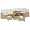 vidaXL Set Divano da Giardino 9 pz 8-Numero di posti Beige e Crema