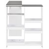 vidaXL Tavolo da Bar con Scaffale Mobile Bianco 138x39x110 cm