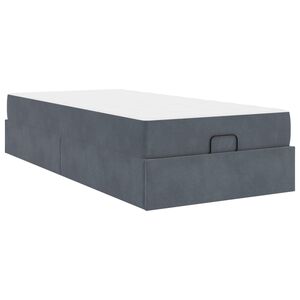 vidaXL Struttura letto con materasso 2 pcs Grigio Sfumato Velluto