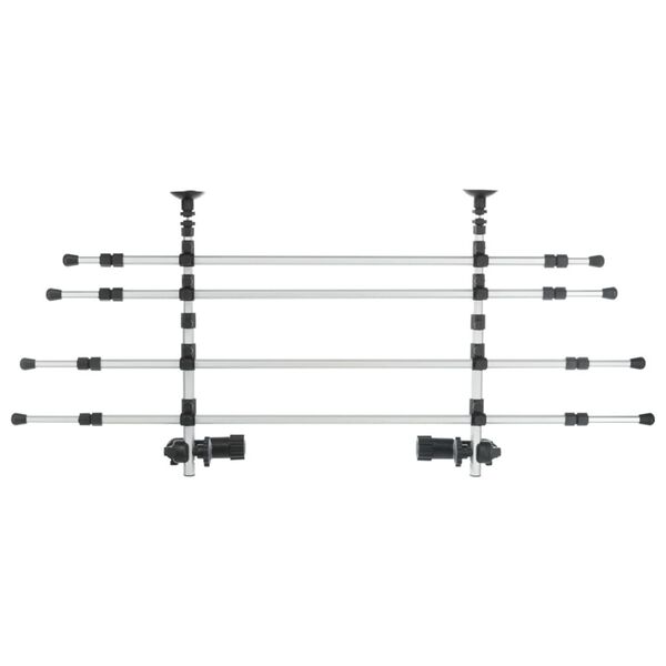 TRIXIE Barriera Auto per Cani 105-172 cm in Alluminio Argento e Nero