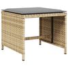 vidaXL Sgabelli Giardino Cuscini 4pz Beige Misto 41x41x36cm Polyrattan