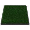 vidaXL Toilette Animali 2pz Vassoio e Prato Finto Verde 76x51x3cm WC