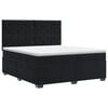 vidaXL Letto box spring con materasso Nero 140 x 190 cm Velluto
