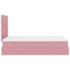 vidaXL Struttura Letto Pouf con Materasso Rosa 120x200 cm Velluto