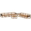 vidaXL Set di divani da esterno 9 pcs Naturale