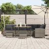vidaXL Set Divani da Giardino 4 pz con Cuscini a Forma di L Polyrattan
