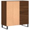 vidaXL Mobile Porta Dischi Rovere Marrone 84,5x38x89 Legno Multistrato