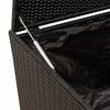 vidaXL Contenitore da Giardino con Ruote Nero 190L in Polyrattan