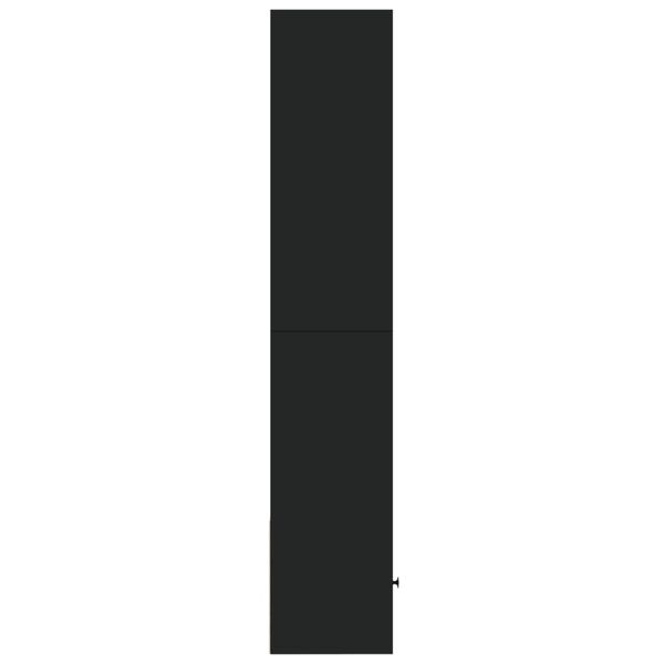 vidaXL Libreria Nera 40x36x189 cm in Legno Multistrato