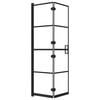 vidaXL Pannello Doccia Pieghevole in ESG 80x140 cm Nero