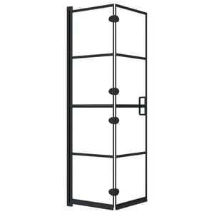 vidaXL Pannello Doccia Pieghevole in ESG 80x140 cm Nero