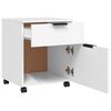 vidaXL Schedario con Ruote Bianco 45x38x54 cm Legno Multistrato