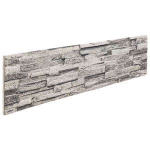 vidaXL Pannelli da parete 10 pz 100 x 25 cm Grigio chiaro Schiuma EPS
