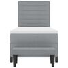 vidaXL Letto a molle con materasso Grigio chiaro 100 x 200 cm Tessuto