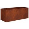 vidaXL Vaso da giardino Ruggine 80 x 40 x 40 cm Acciaio Corten