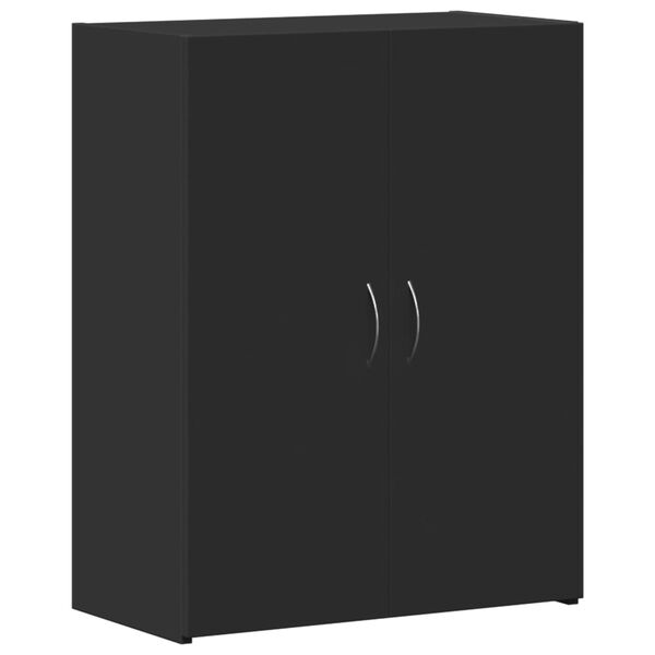 vidaXL Schedario Nero 60x32x77,5 cm in Legno Multistrato