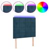 vidaXL Testiera a LED Blu scuro 80x5x118/128 cm in Velluto
