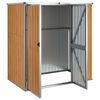 vidaXL Capanno per Attrezzi Marrone 161x89x161 cm in Acciaio Zincato
