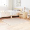 vidaXL Tappeto Shaggy Antiscivolo Crema 120 x 120 cm PP