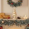 vidaXL Alberi di Natale Decorativi in Legno 2pz 30cm Massello di Pino