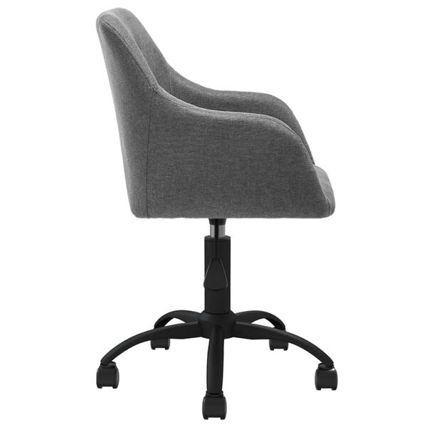 vidaXL Sedie da Pranzo Girevoli 2 pz Grigio Chiaro in Tessuto