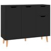 vidaXL Credenza Nera 90x30x72 cm in Legno Multistrato