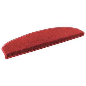 vidaXL Tappetini per scale autoadesivi 15 pz 80 x 24,5 x 3,5 cm Rosso