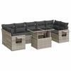 vidaXL Set Divano da Giardino 8pz con Cuscini Grigio Chiaro Polyrattan