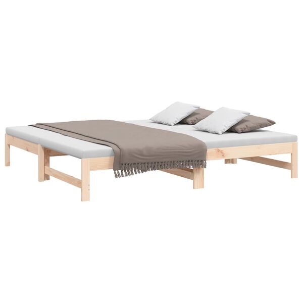 vidaXL Dormeuse Estraibile 2x(90x190) cm Legno Massello di Pino