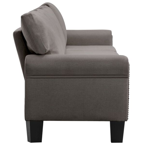 vidaXL Divano a 5 Posti Grigio Talpa in Tessuto