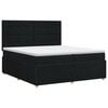 vidaXL Letto box spring con materasso Nero 160 x 200 cm Tessuto